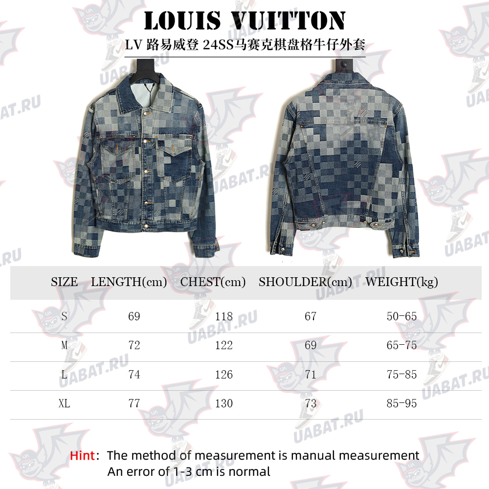 Louis Vuitton 24SS mosaic checkerboard denim jacket