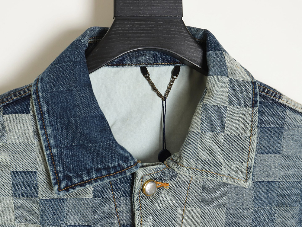 Louis Vuitton 24SS mosaic checkerboard denim jacket
