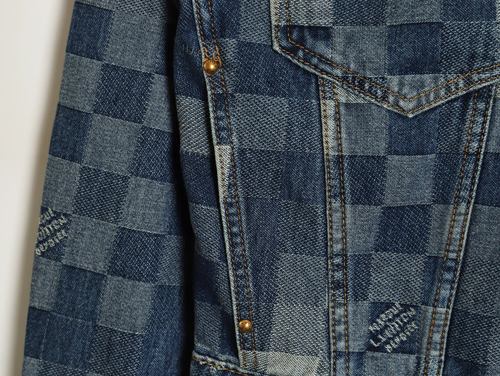 Louis Vuitton 24SS mosaic checkerboard denim jacket