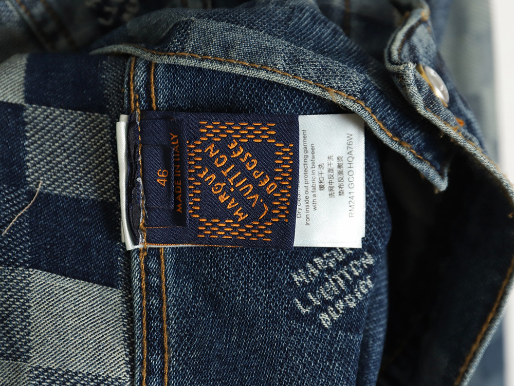 Louis Vuitton 24SS mosaic checkerboard denim jacket