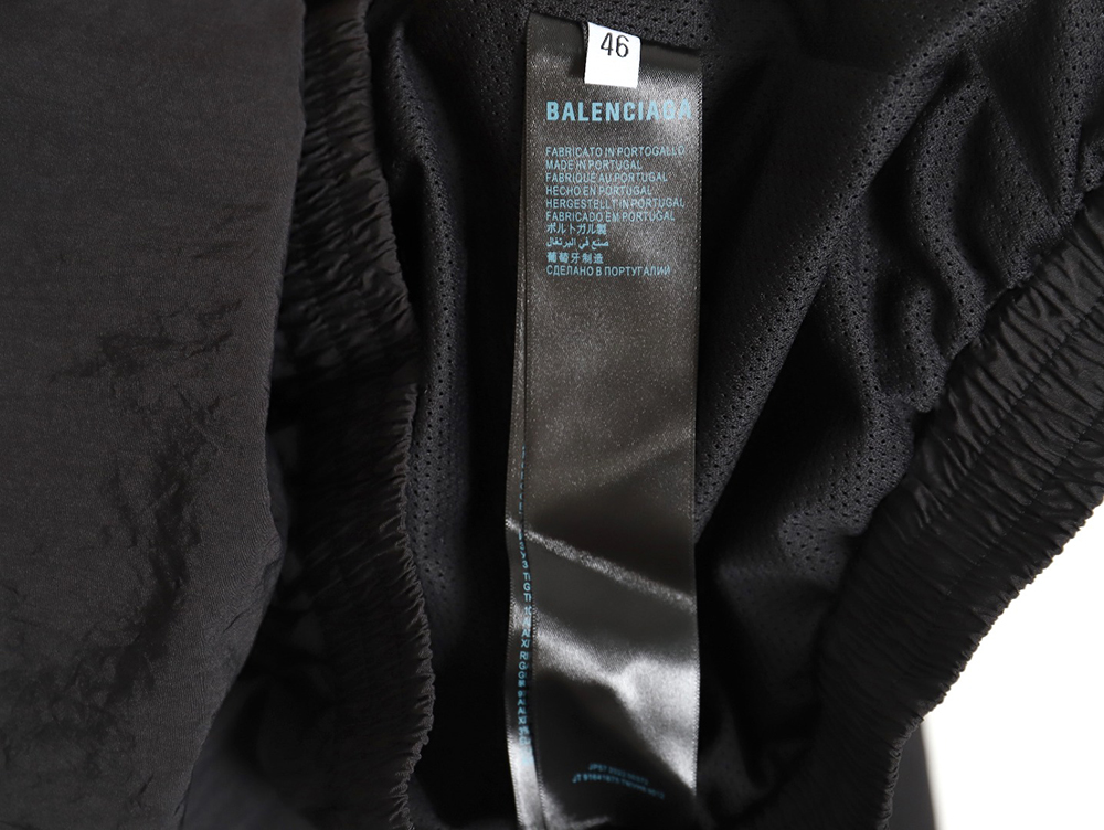 Balenciaga 24SS 3B embroidered all black sports suit jacket