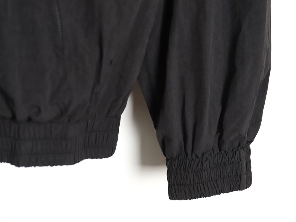 Balenciaga 24SS 3B embroidered all black sports suit jacket