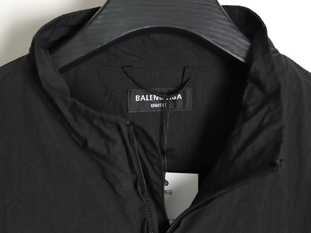 Balenciaga 24SS 3B embroidered all black sports suit jacket