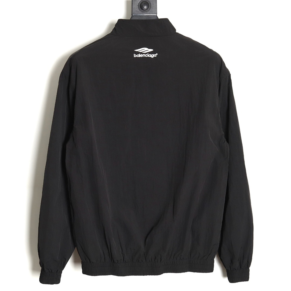 Balenciaga 24SS 3B embroidered all black sports suit jacket
