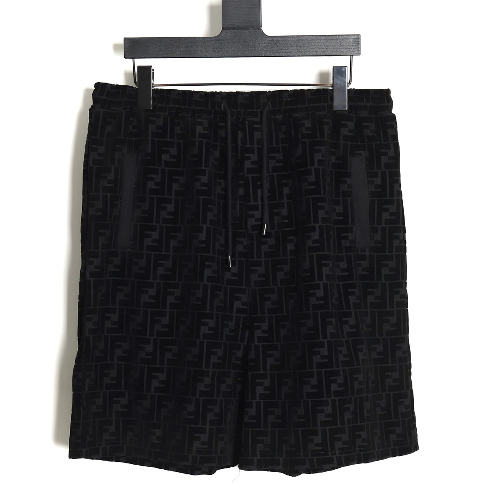 Fendi 22ss FF all-over printed flocked shorts