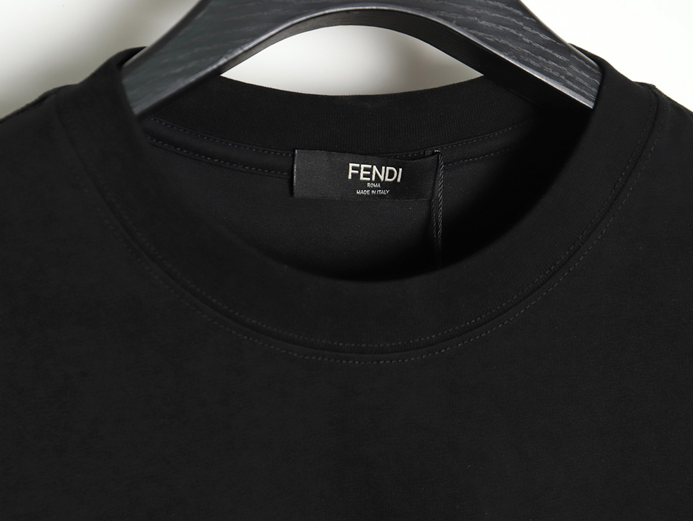 Fendi double F colorful painted line printed short sleeves