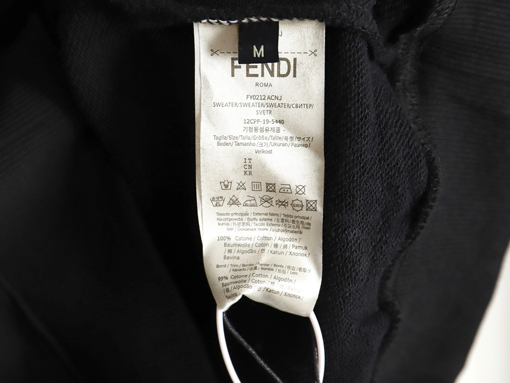 Fendi 24SS gradient FF square mark round neck sweatshirt