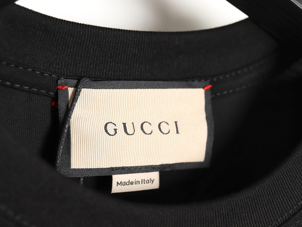 Gucci classic sketch logo round neck short sleeves