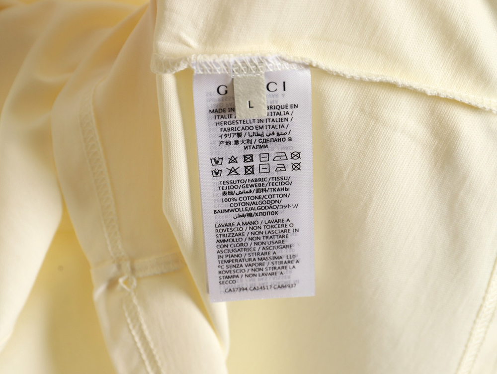 Gucci 24ss rainbow letter print short sleeves