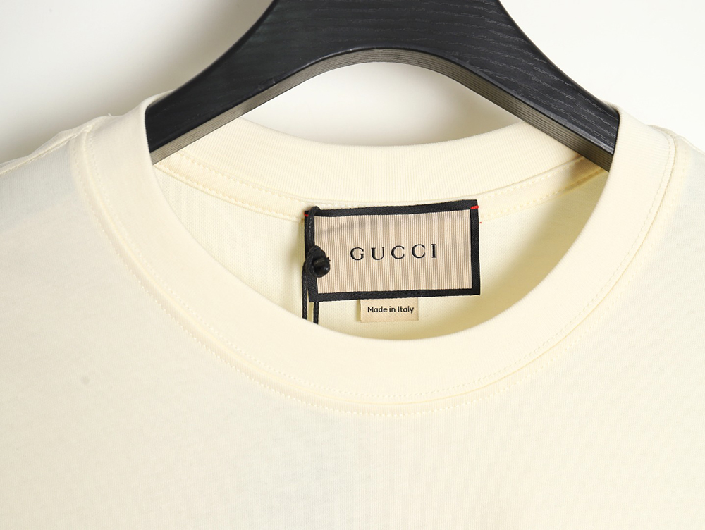Gucci 24ss rainbow letter print short sleeves