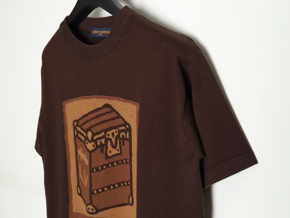 Louis Vuitton 24SS box jacquard knitted T-shirt