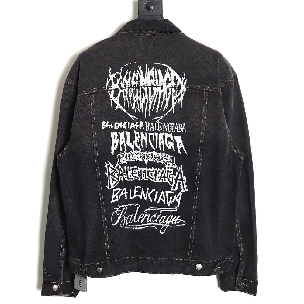 Balenciaga 24SS Year of the Dragon limited graffiti denim jacket