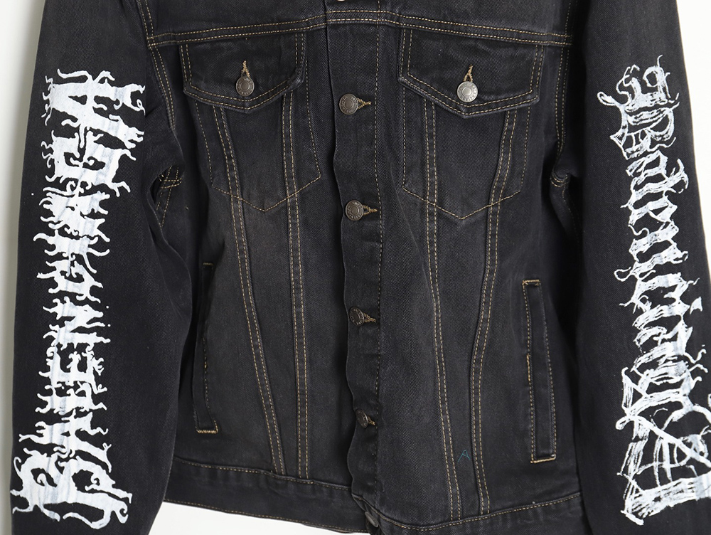 Balenciaga 24SS Year of the Dragon limited graffiti denim jacket