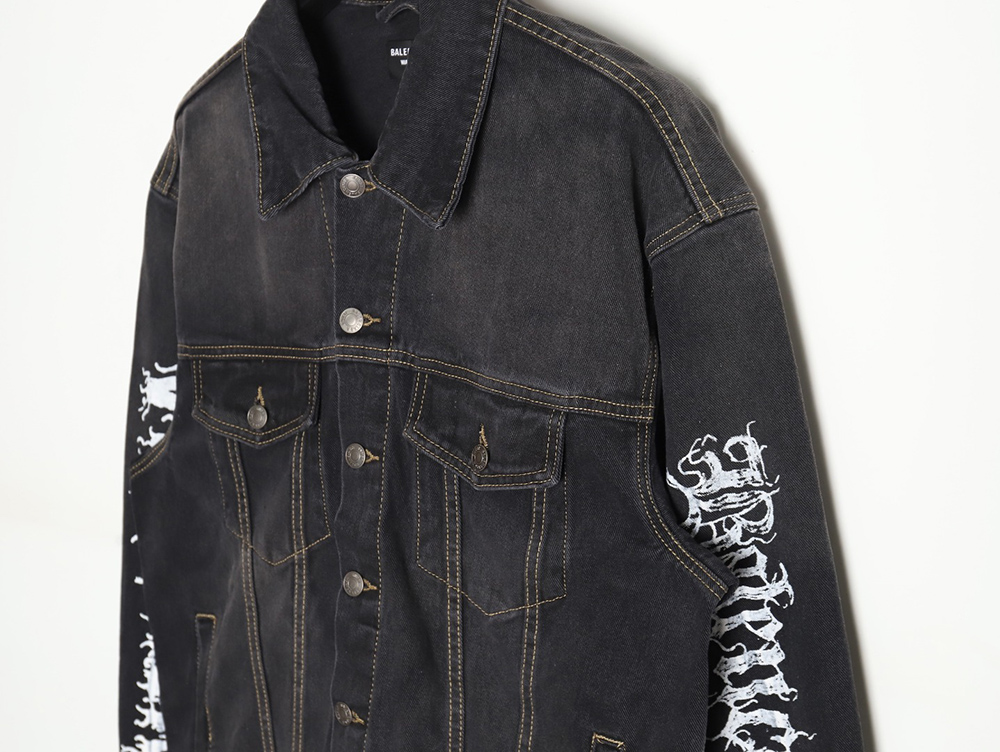 Balenciaga 24SS Year of the Dragon limited graffiti denim jacket