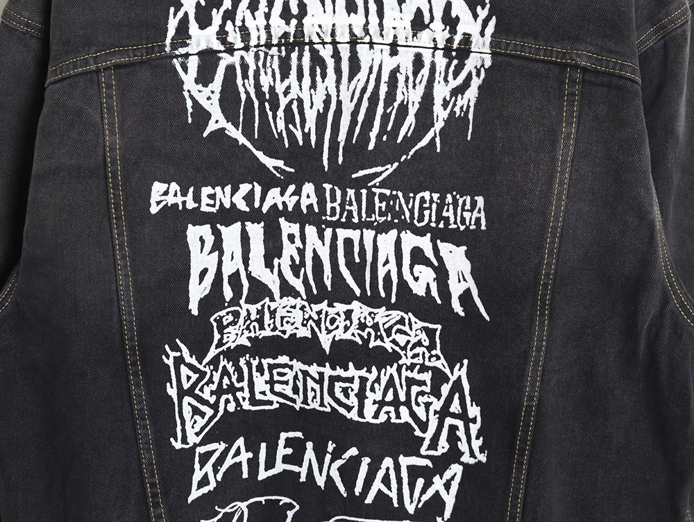 Balenciaga 24SS Year of the Dragon limited graffiti denim jacket
