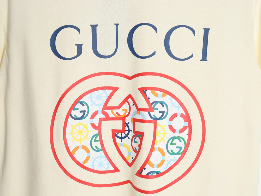 Gucci letter logo print couple T-shirt