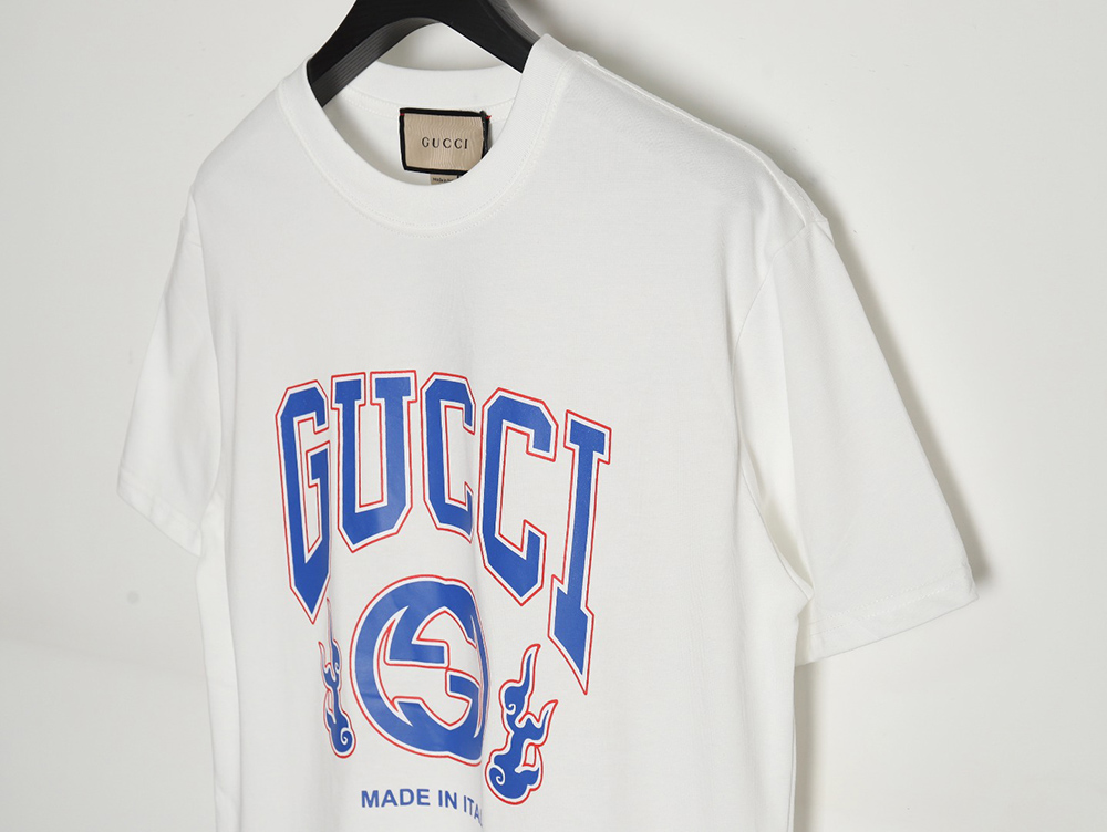 Gucci dragon print contrast print t-shirt