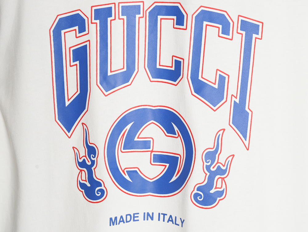 Gucci dragon print contrast print t-shirt