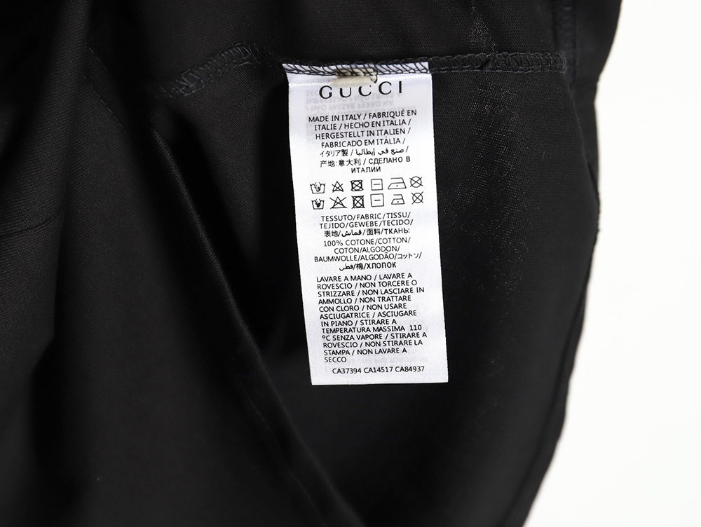Gucci 24ss embroidered letter print short sleeves TSK1