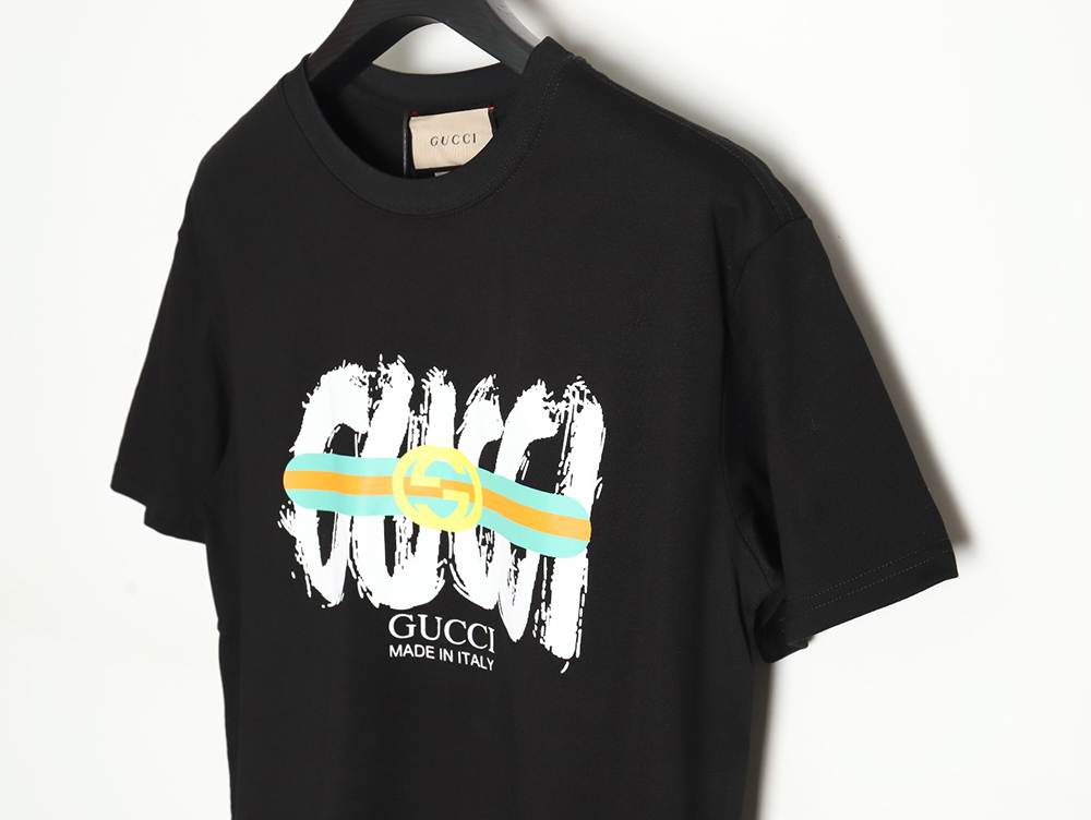 Gucci 24ss simple letter pattern series round neck short sleeves TSK1