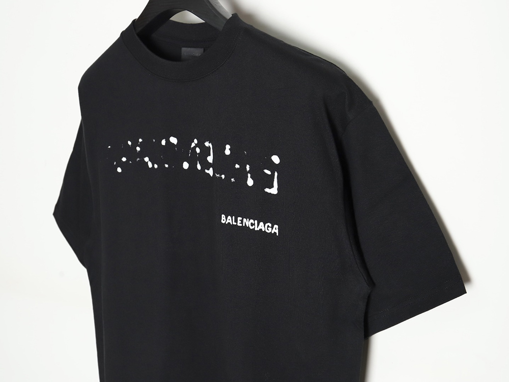 Balenciaga blurred letter shadow short sleeves