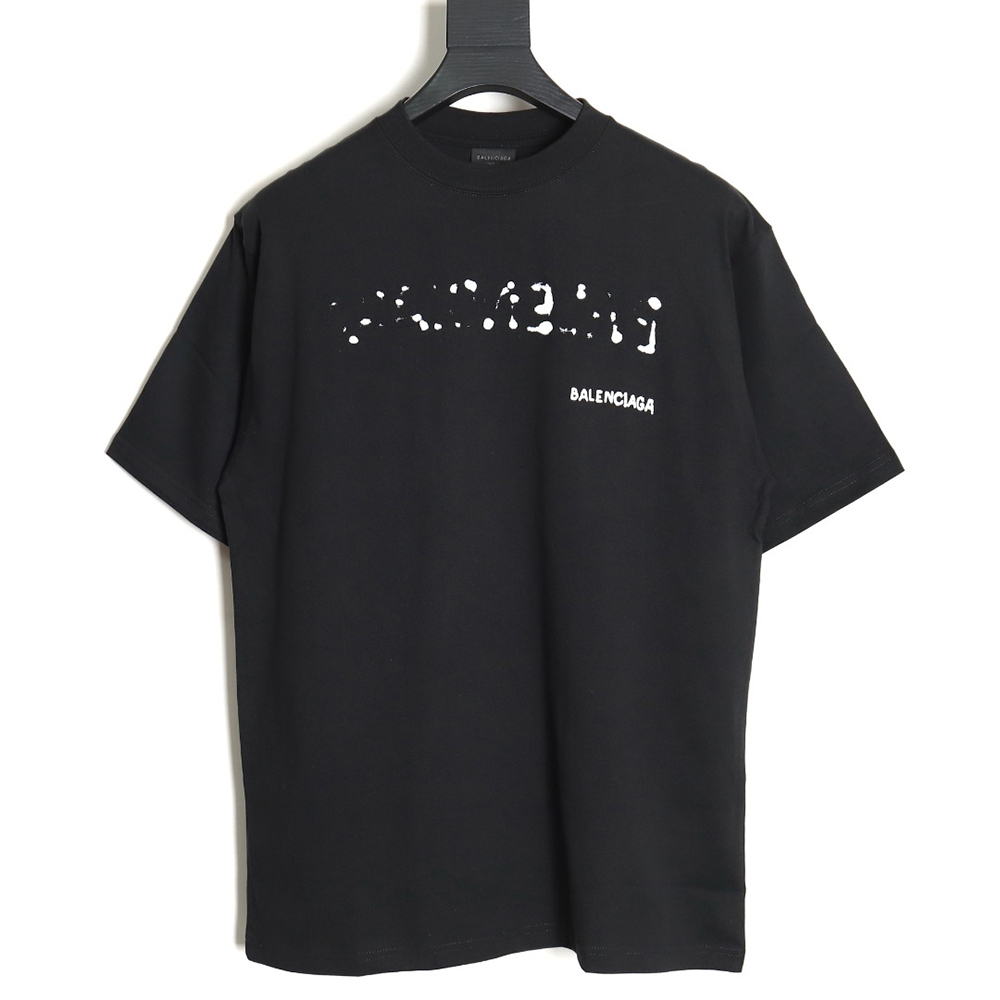 Balenciaga blurred letter shadow short sleeves