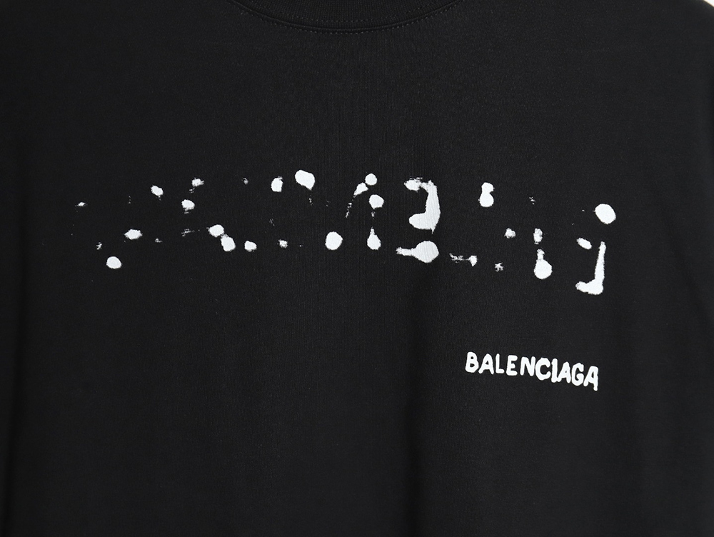 Balenciaga blurred letter shadow short sleeves