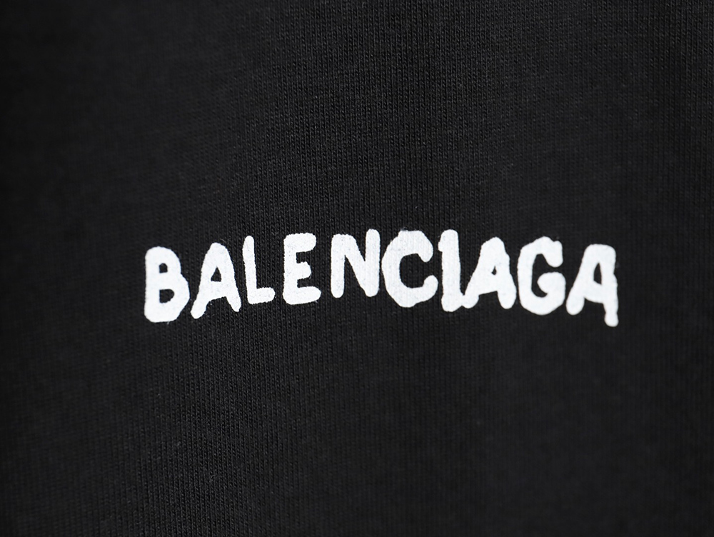 Balenciaga blurred letter shadow short sleeves
