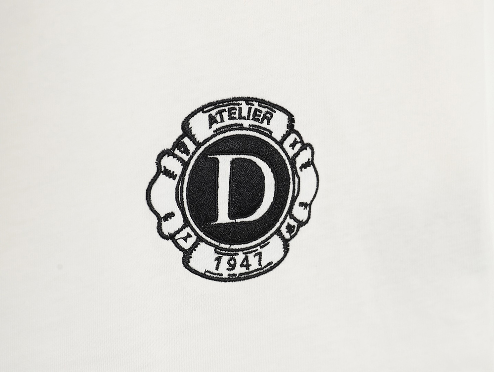Dior 24SS logo pattern embroidered flocked letter T-shirt