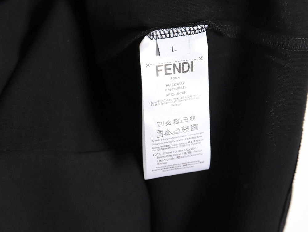 Fendi leather label LOGO short sleeves TSK1