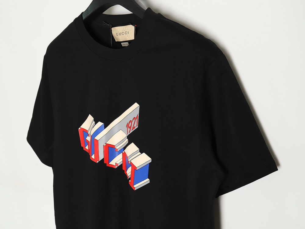 Gucci 3D 1921 letter short-sleeved T-shirt