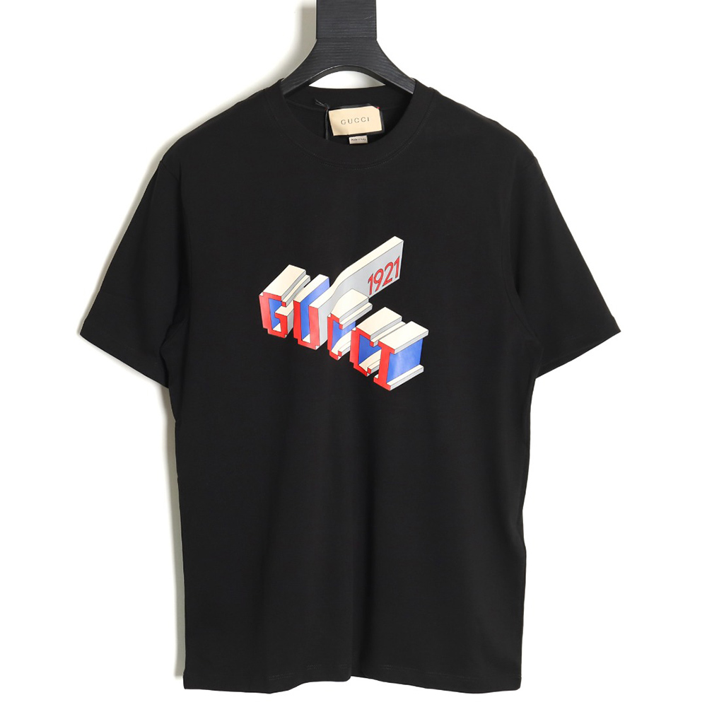 Gucci 3D 1921 letter short-sleeved T-shirt