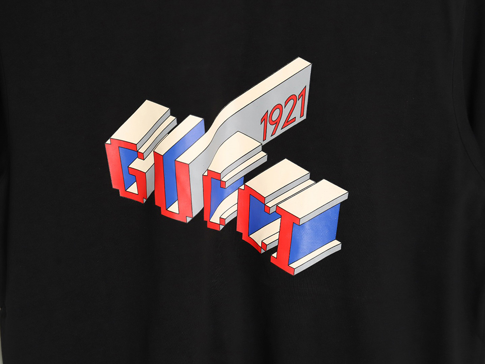 Gucci 3D 1921 letter short-sleeved T-shirt