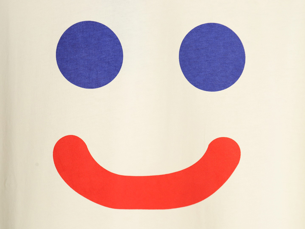 Gucci smiley print crew neck short sleeves