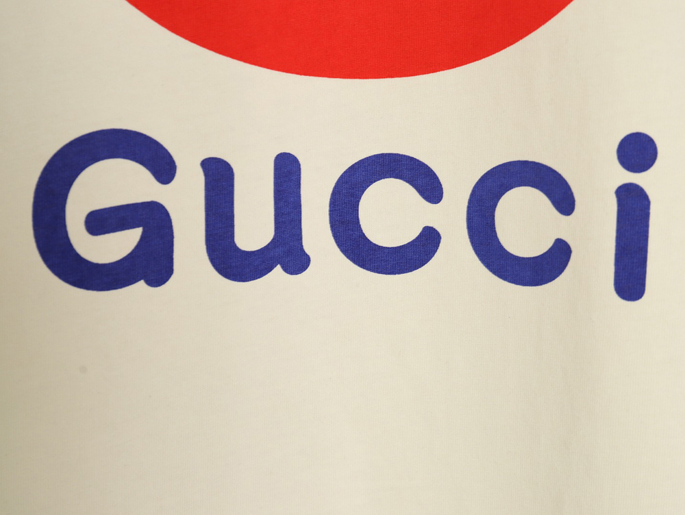 Gucci smiley print crew neck short sleeves