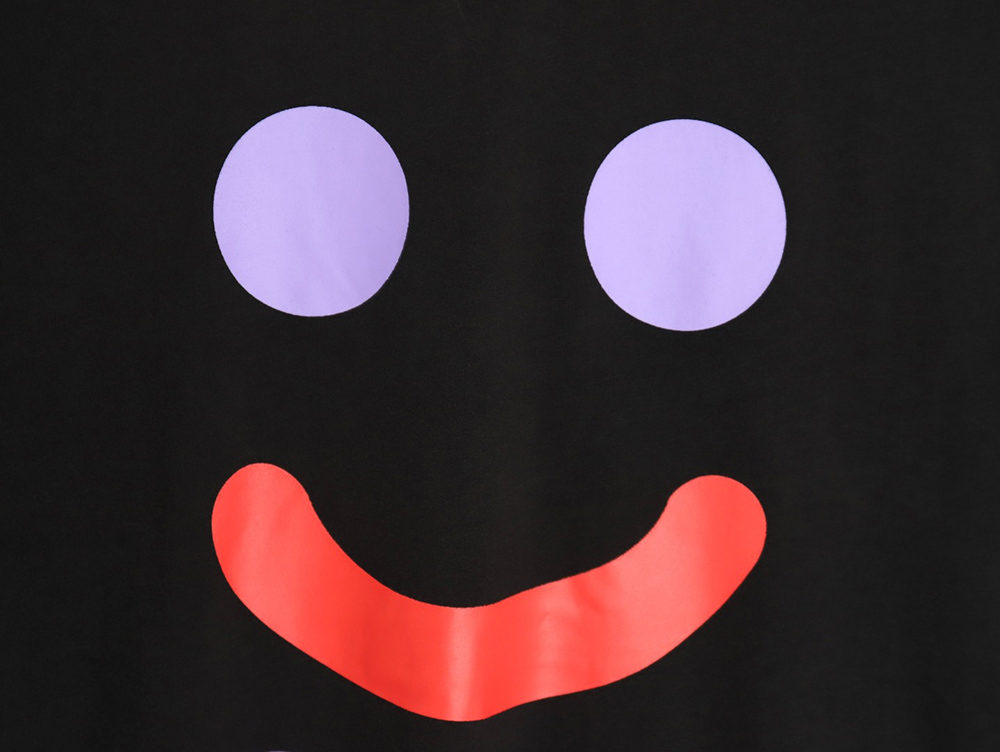 Gucci smiley print crew neck short sleeves