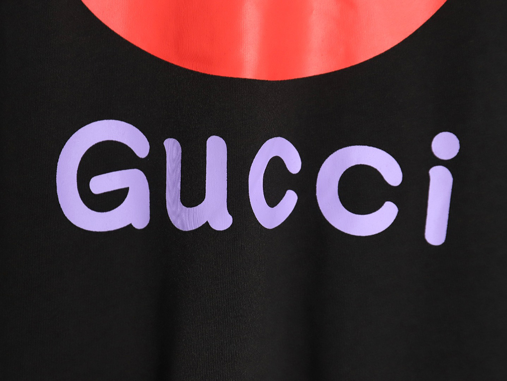 Gucci smiley print crew neck short sleeves