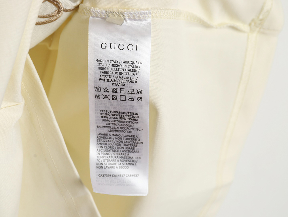 Gucci 23ss presbyopia rabbit patch embroidered short sleeves
