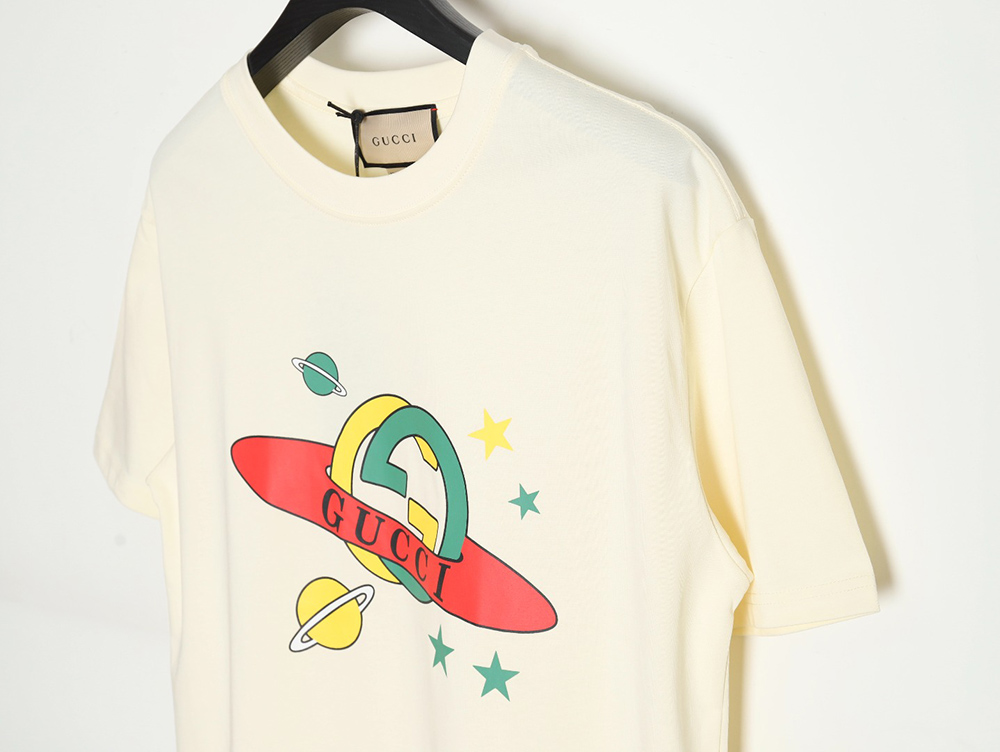 Gucci 24ss planet graphic print short sleeves