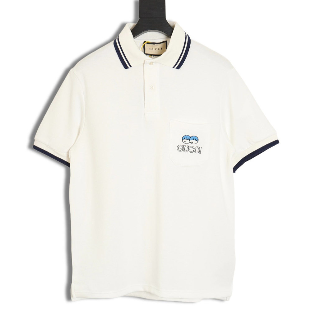 Gucci 24SS Get lt chest pocket embroidered POLO shirt