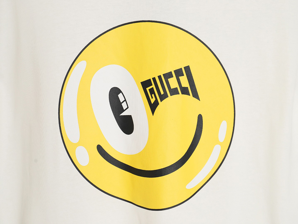 Gucci 24ssGet lt illustrator joint model smiling face short sleeves