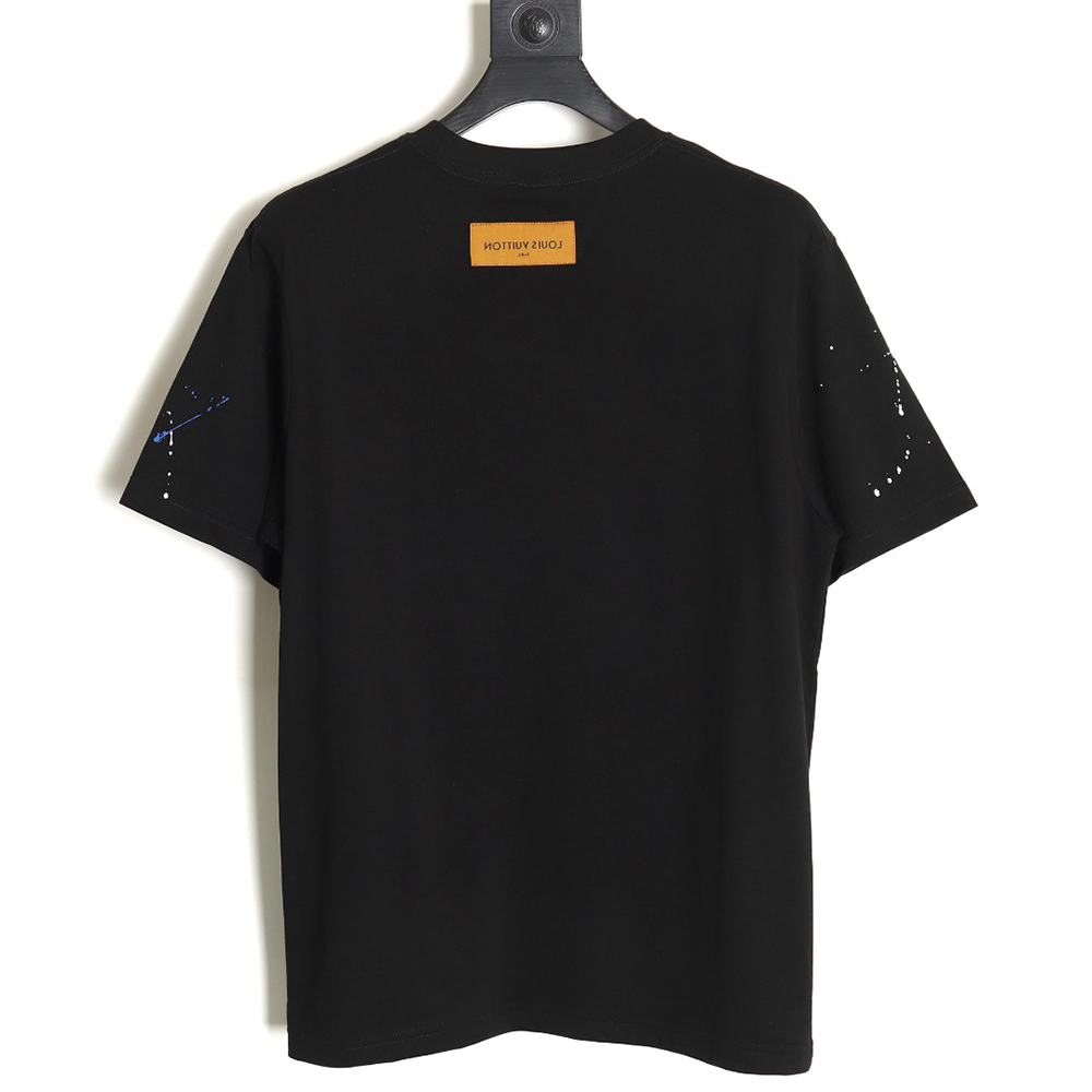 Louis Vuitton presbyopia hand-painted graffiti short sleeves