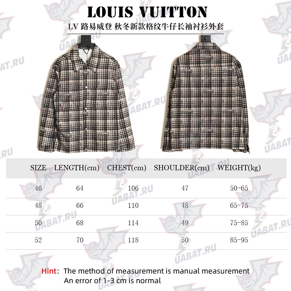 Louis Vuitton plaid denim long-sleeved shirt jacket