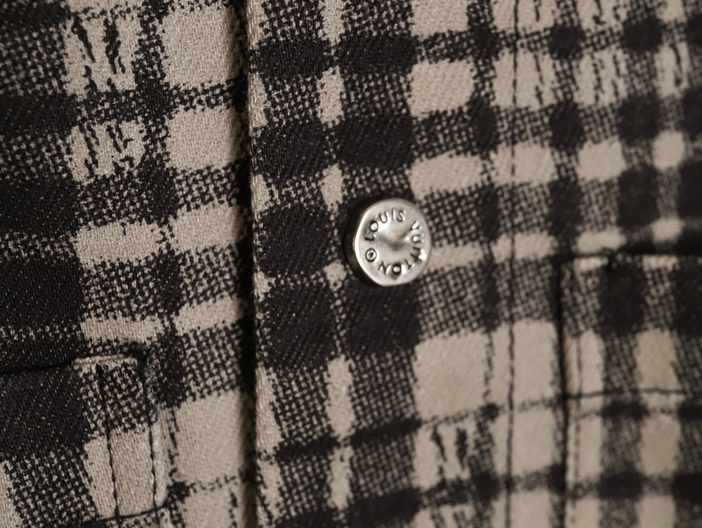 Louis Vuitton plaid denim long-sleeved shirt jacket