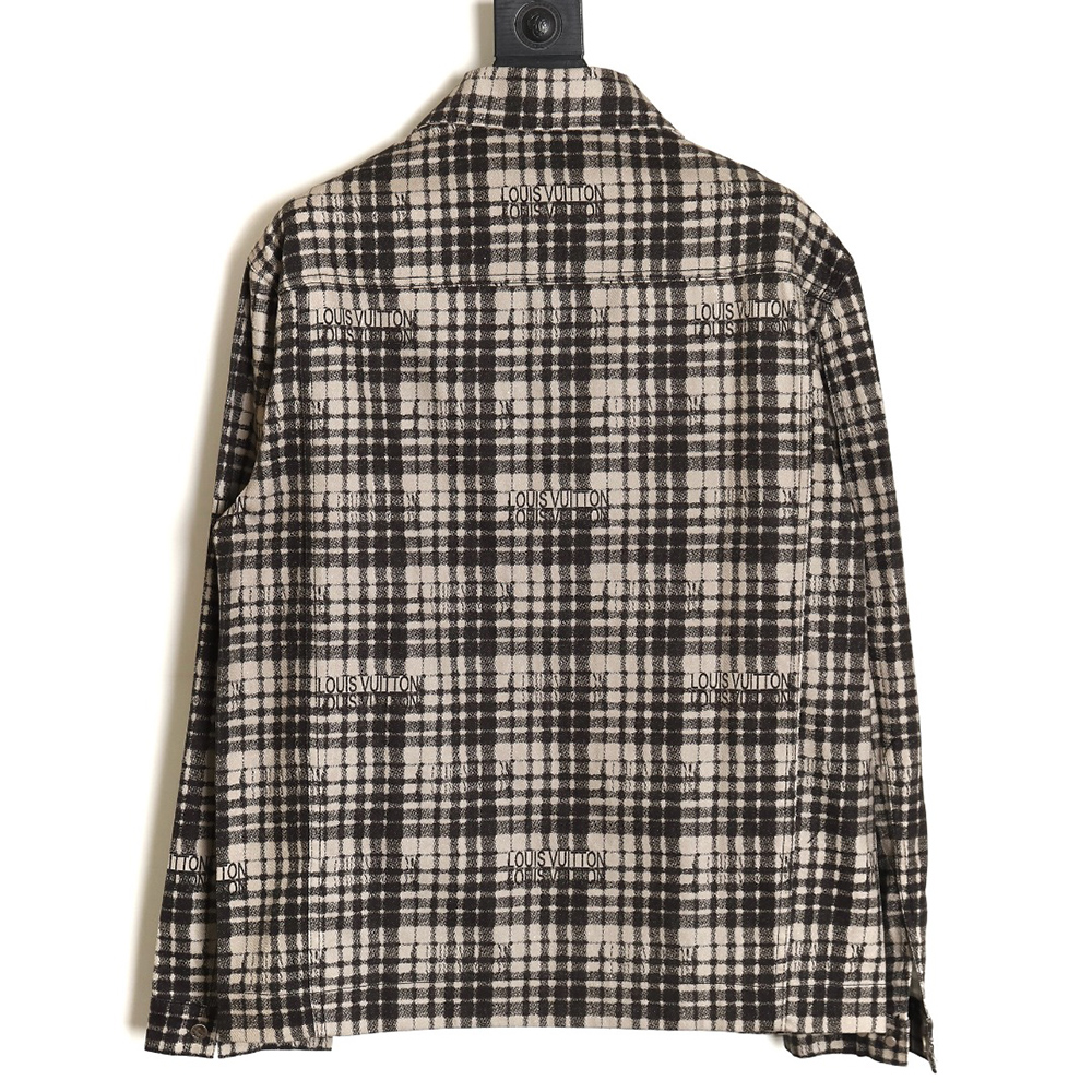 Louis Vuitton plaid denim long-sleeved shirt jacket