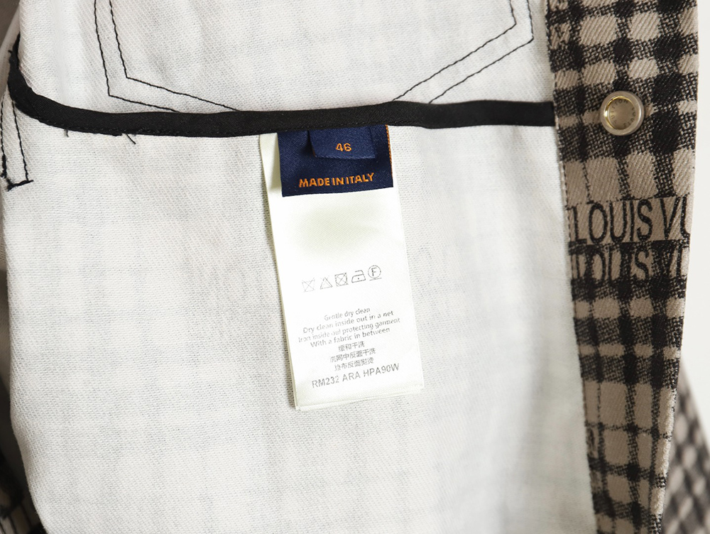 Louis Vuitton plaid denim long-sleeved shirt jacket