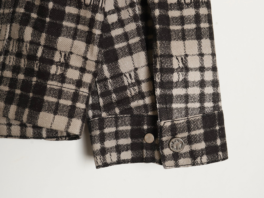 Louis Vuitton plaid denim long-sleeved shirt jacket