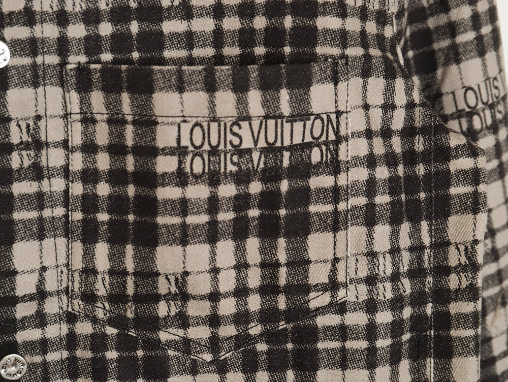 Louis Vuitton plaid denim long-sleeved shirt jacket