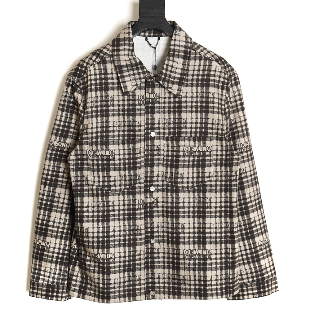 Louis Vuitton plaid denim long-sleeved shirt jacket