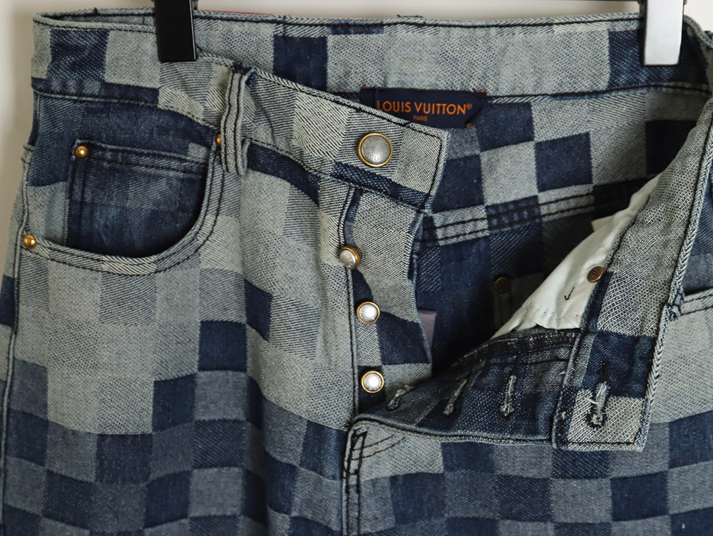 Louis Vuitton 24SS mosaic checkerboard jeans